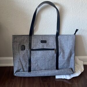 Gray Zipper Work Bag